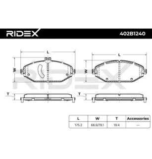 Plaquettes de frein pour MERCEDES-BENZ, MERCEDES-BENZ (BBDC)- 0004207302 A0004207302