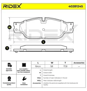 Plaquettes de frein pour JAGUAR- C2C15990, C2C20686, C2C23786, CSC23786, XR830139 XR837417