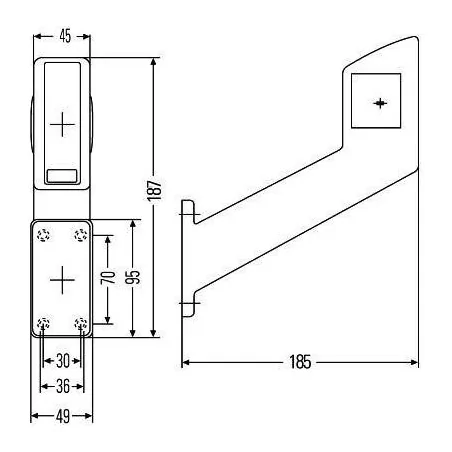 Feu d'encombrement Hella 2XS 955 260-001