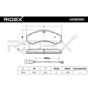 Pastilhas de freio para IVECO, NISSAN RENAULT TRUCKS- 5001868609