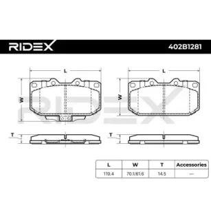 Plaquettes de frein pour NISSAN, SUBARU TOYOTA- 0446552360