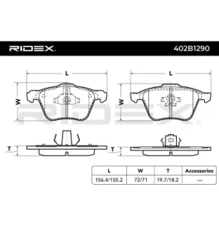 Plaquettes de frein pour MAZDA, VOLVO- 274285, 30769122, 30793231 30793265