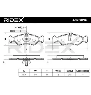 Brake pads for MERCEDES-BENZ, VAG- 2D0698451A, 2D0698451C 2D0698451D