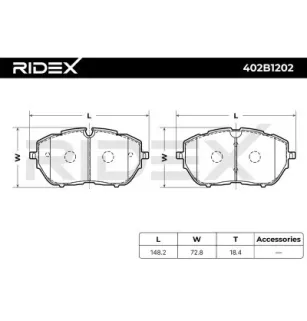 Plaquettes de frein pour CITROËN, DS, OPEL, PEUGEOT, VAUXHALL- 1612373080, 1647859680 1647877180