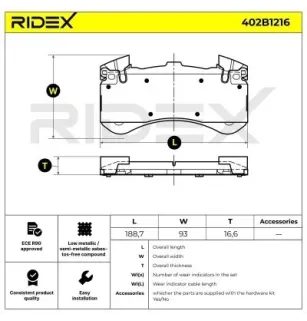Brake pads for AUDI, BENTLEY VAG- 4H6698151