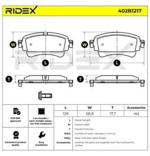 Plaquettes de frein pour AUDI, AUDI (FAW), VAG, VW- 8W0698451BC 8W0698451N