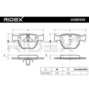 Plaquettes de frein pour LAND ROVER- SFC000010, SFC500010, SFC500050, SFC500070, SFC500080 SFC500090
