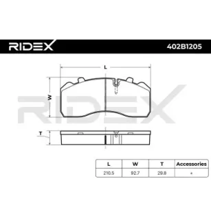Brake pads for FRUEHAUF, IVECO, MAN, MERCEDES-BENZ, SAETA, SAF - 5317002400, 5317002400, 37779813840, 377800062