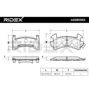 Plaquettes de frein pour BUICK, CADILLAC, CHEVROLET, GMC, OLDSMOBILE, PONTIAC- 01155444, 1155444, 12300227 12300242