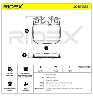 Plaquettes de frein pour BMW, ROLLS-ROYCE- 34106883510, 34106888459, 34116874431 34116889585