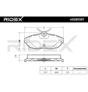 Bremsbeläge für FORD USA- 5R3Z2001AA, 5R3Z2200AA, 5R3Z2200B, 7R3Z2200A 8R3Z2200A