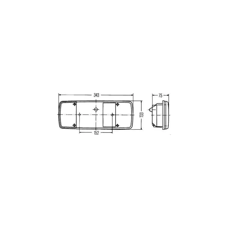 HELLA 12V 24V HALOGEN RÜCKLEUCHTE MEHRFARBIG LINKS 2SL 003 567-311