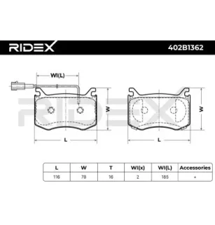 Pastiglie freno per ALFA ROMEO- 68311929AA, 77367676, 77368402 77369149