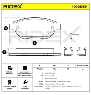 Pastillas de freno para CITROËN, CITROËN (DF-PSA), EICHER, FIAT, PEUGEOT, PEUGEOT (DF-PSA)- 425436, 1609816580 ZQ92341380