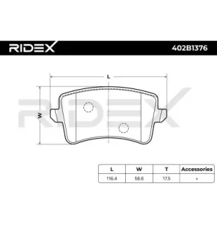 Pastiglie freno per AUDI, AUDI (FAW), SEAT, SKODA, VAG, VW- 8K0098601E, 8K0098601F, 8K0698451A, 8K0698451B, 8K0698451C