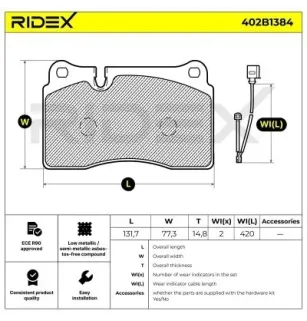 Pastillas de freno para DODGE, SEAT, VAG, VW- 7P6698151F, 7P6698151C, 7L6698151J, 8J0698151E, 8J0698151G, 7L6698151G