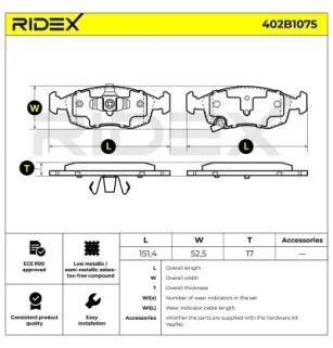 Brake pads for FIAT- 68102483AA