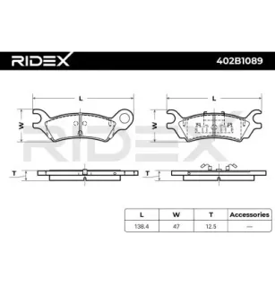 Plaquettes de frein pour MAZDA- GG1649280, GG1649280A, GG1649280B, GGY62648Z, GGY62648Z9A