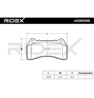 Plaquettes de frein pour JAGUAR MG- 02C2C24018