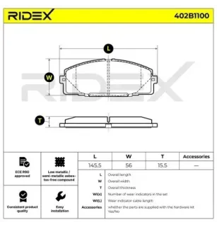 Brake pads for TOYOTA- 0446526420 0446526421