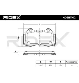 Brake pads for OPEL VAUXHALL- 1605145