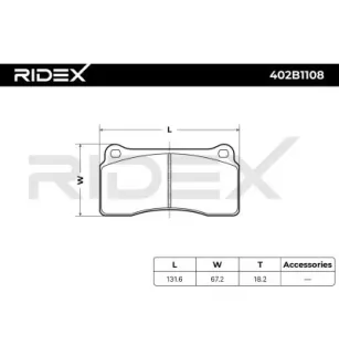 Brake pads for ASTON MARTIN, DAIMLER, JAGUAR, MG NISSAN- D4060JF20C