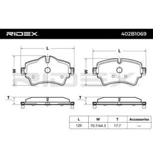 Plaquettes de frein pour BMW, FIAT, MINI- 34106863293, 34106874034 34116860017