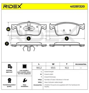 Pastillas de freno para CITROËN, FIAT, LEXUS, OPEL, PEUGEOT, TOYOTA, VAUXHALL- 1613260780 1680791780