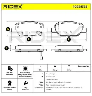 Brake pads for FIAT- 77367717