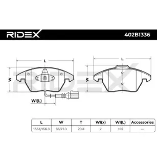 Pastillas de freno para VW- 1K0698151, 1K0698151C, 1K0698151E 3C0698151A
