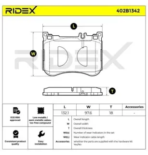 Brake pads for MERCEDES-BENZ- 0004204404, 0004201006, 0064205020, 0064208820, 0064209320
