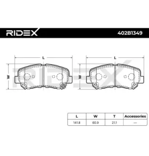 Brake pads for JEEP, JEEP (GAC FCA)- 2AMV1170AC, 68225170AD V1015170AC