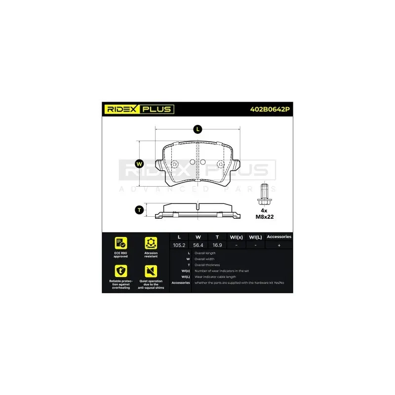 Brake pads for AUDI, AUDI (FAW), HAVAL, SEAT, SKODA, SKODA (SVW), VAG, VW, VW (FAW), VW (SVW)- 5ND698451A