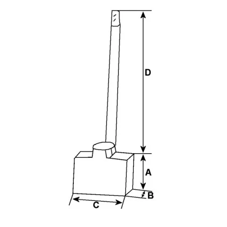 Brush set, Mitsubishi 1810A062, 1810A101, Hyundai 3610037210, Ford F32Z11002B, Valeo M43168