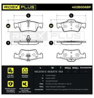 Brake pads for EICHER, MERCEDES-BENZ- 0004209804, 0004208904, 0004230230, 0034205120