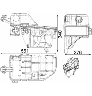 Ausgleichsbehälter, Kühlmittel Für MERCEDES-BENZ ACTROS MP2 / MP3, ACTROS - 0005003049 - 0005003449