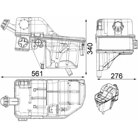 Ausgleichsbehälter, Kühlmittel Für MERCEDES-BENZ ACTROS MP2 / MP3, ACTROS - 0005003049 - 0005003449