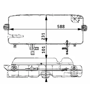 Ausgleichsbehälter, Kühlmittel Für MERCEDES-BENZ LK/LN2 - 6735000349 - 6735000749 - A6735000349 - A6735000749