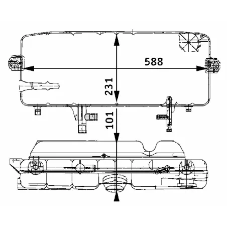 Ausgleichsbehälter, Kühlmittel Für MERCEDES-BENZ LK/LN2 - 6735000349 - 6735000749 - A6735000349 - A6735000749