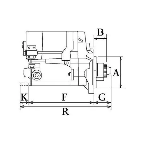 Starter 12V 2.5Kw 9 teeth Nissan 23300-2W200, 23300-DB000, 23300-DB00A, 23300-MA70A, 23300-VW201