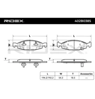 Pastiglie freno per JEEP- 05011969AA, 05018592AA, 5011969AA, 5018592AA 5018592AB