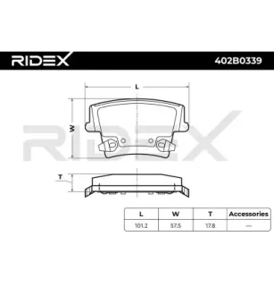 Plaquettes de frein pour CHRYSLER, FIAT, LANCIA- K05139191AA, K05142561AB, K05142566AA, K05142566AB K05142566AC