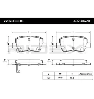 Brake pads for TOYOTA- 0446605040, 0446605041, 0446605042, 0446605043 04466YZZE5