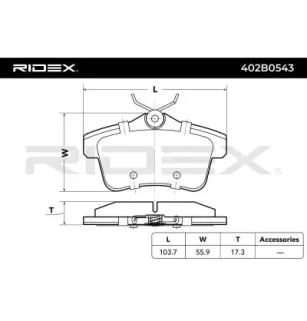 Pastiglie freno per CITROËN, DS (CAPSA), EICHER, PEUGEOT- 1623180880, 1608520680, 1611838080, 1616872780, 1617272680, 16364