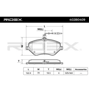 Plaquettes de frein pour CITROËN, PEUGEOT- 1611334980, 1611458980, 1617270180