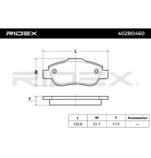 Pastillas de freno para FIAT- 71770008, 71772215, 77362689 77362691