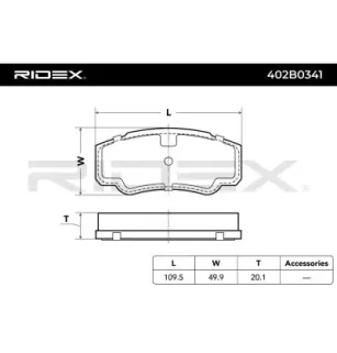 Pastiglie freno per CITROËN, FIAT, PEUGEOT- 1611457780, 425246, 425247, 425468 E172357