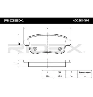 Brake pads for RENAULT- 440603558R, 440603734R, 440601416R, 440604694R 8660000779