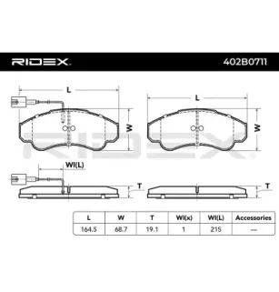 Bremsbeläge für CITROËN, FIAT, PEUGEOT - 425244 425459