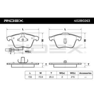 Brake pads for AUDI, SEAT, VW - 4B0698151AC, 4B0698151AD 4B0698151Q